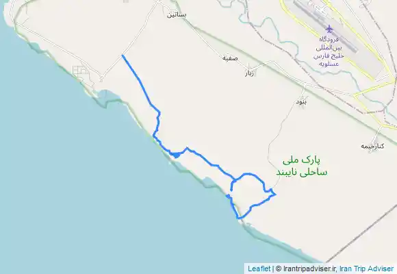 ترک جی پی اس پیمایش پارک ملی نایبند تا ساحل بنود