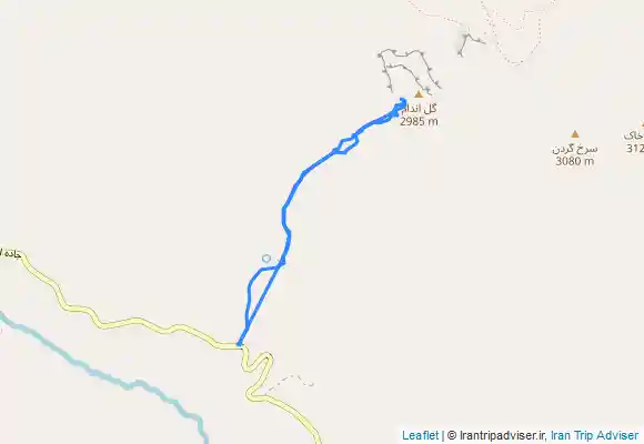 ترک جی پی اس قله گل اندام از لاسم