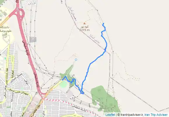 ترک جی پی اس مسیر بازگشت از بیجی کوه از یال شرقی