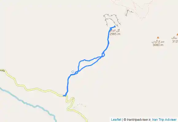 ترک جی پی اس قله گل اندام