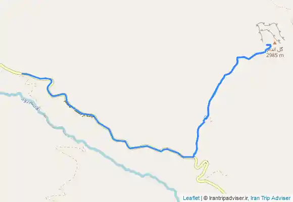ترک جی پی اس قله گل اندام از جاده لاسم