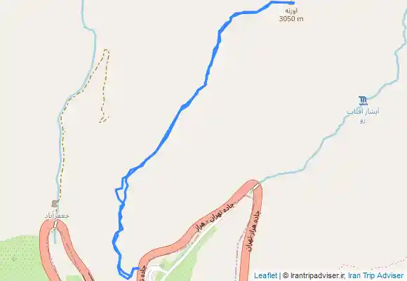 ترک جی پی اس قله لانه عقاب(اوزنه) از آبعلی هراز