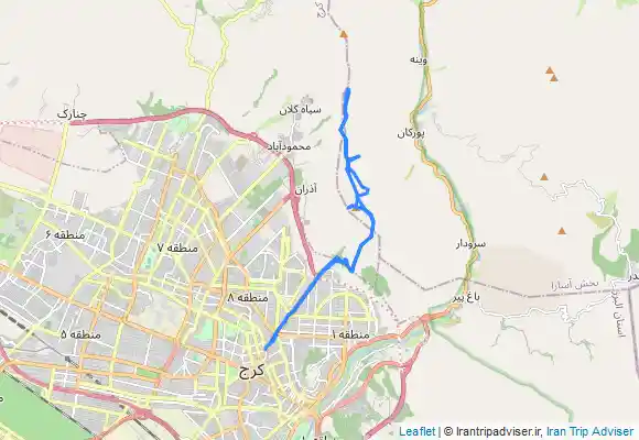 ترک جی پی اس بیجی تا پناهگاه سهرابی قله سیاه کلان چشمه بدری