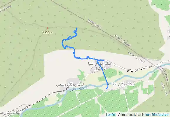 ترک جی پی اس مسیر صعود و دسترسی به غار شاپور