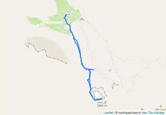 ترک جی پی اس قله گل اندام