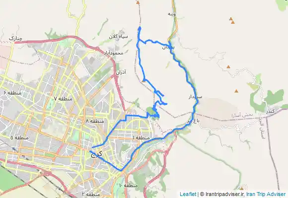 ترک جی پی اس رکابزنی دوچرخه از کرج، خطالراس گاوپیشونی بیجی کوه، سیاه کلان، برگشت از پورکان جاده چالوس