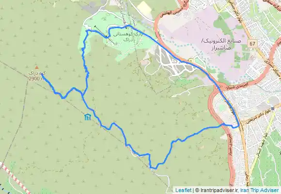 ترک جی پی اس تمرین قله دراک از ایستگاه احسان بسمت پناهگاه غدیریه صعود به قله دراک و برگشت از مسیر پارک کوهستانی و برگشت به ایستگاه احسان