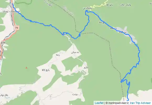 ترک جی پی اس تلارسربند جنگل راش مسیر برگشت