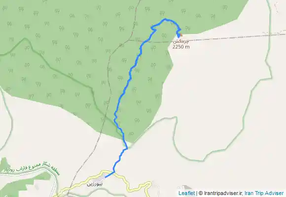 ترک جی پی اس قله چرمکش از روستای بیورزین