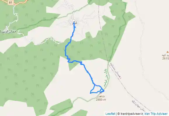 ترک جی پی اس قله شاهدژ از مسیر لنگر