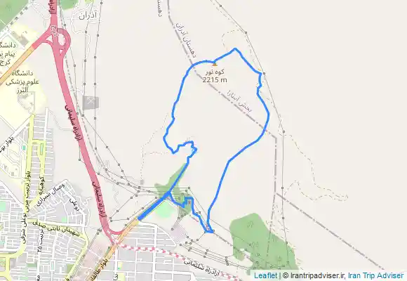 ترک جی پی اس قله بیجی (کوه نور-بام عظیمیه) از میدان کوهنورد