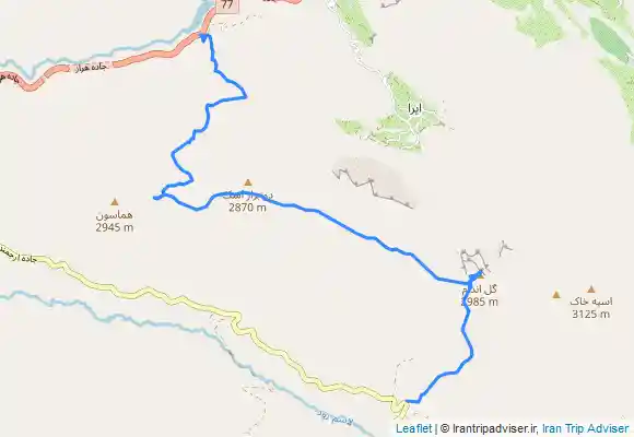 ترک جی پی اس قله هماسون گل اندام فرود از لاسم