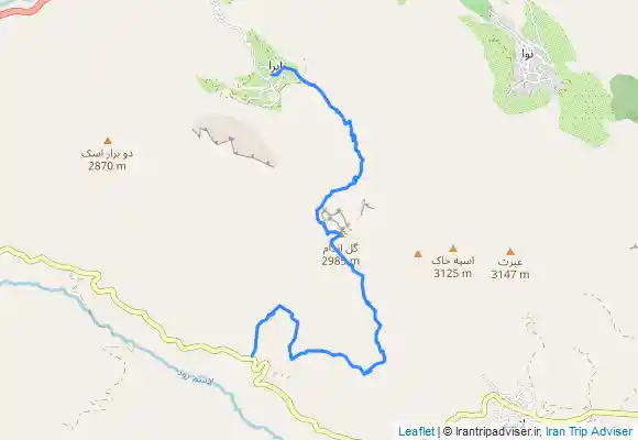 ترک جی پی اس جادة لاسم تا ايرا( قروقچي و گل اندام)