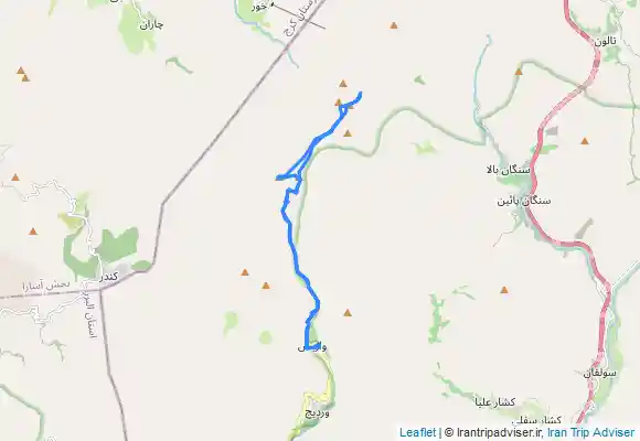 ترک جی پی اس پیمایش از روستای واریش تا قلل چشمه شاهی، کندر و پهنه حصار