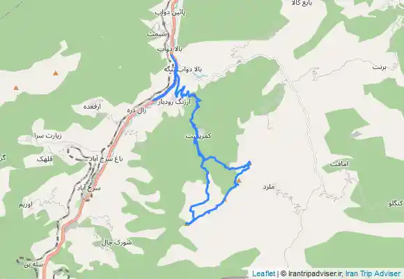 ترک جی پی اس پیمایش خط الراس لمرد به لاکمر ( عباسعلی )