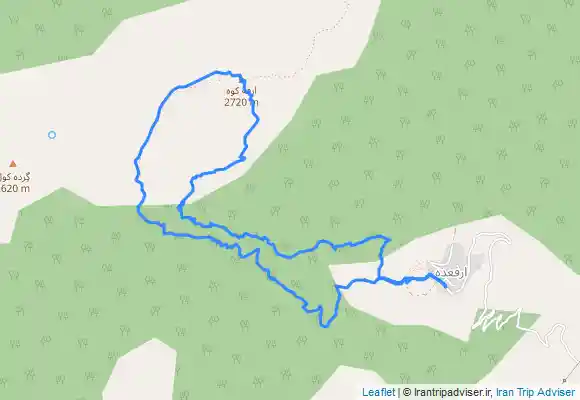 ترک جی پی اس قله ارفع کوه from Arfeh Darreh