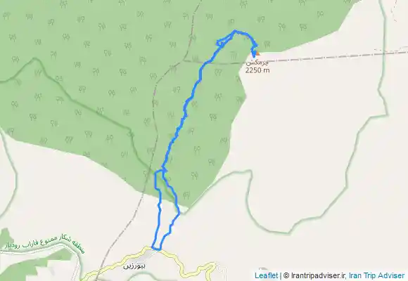 ترک جی پی اس پیمایش از روستای بیورزن تا قله چرمکش