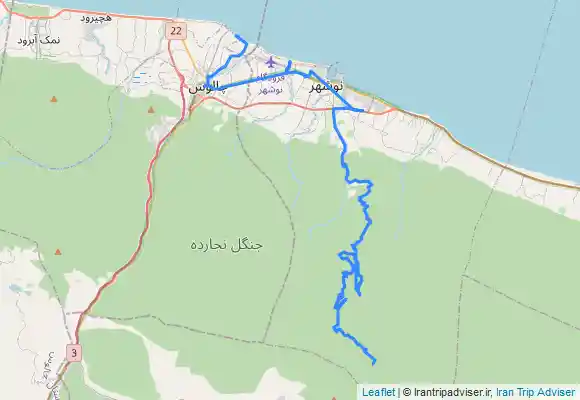 ترک جی پی اس دریاچه فراخین به آبشار دارنو