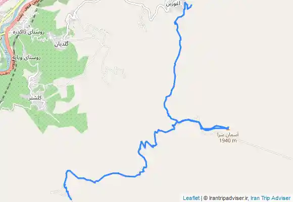 ترک جی پی اس قله آسمانسرا مبدا از روستای آغوزبن برگشت از هرزویل
