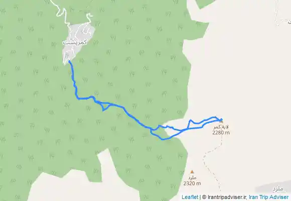 ترک جی پی اس قله لاکمر از روستای کمرپشت
