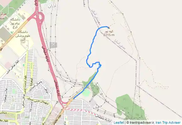 ترک جی پی اس بیجی کوه از مسیر چشمه