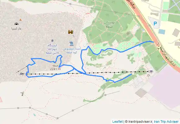 ترک جی پی اس صعود شبانه کوه صفه