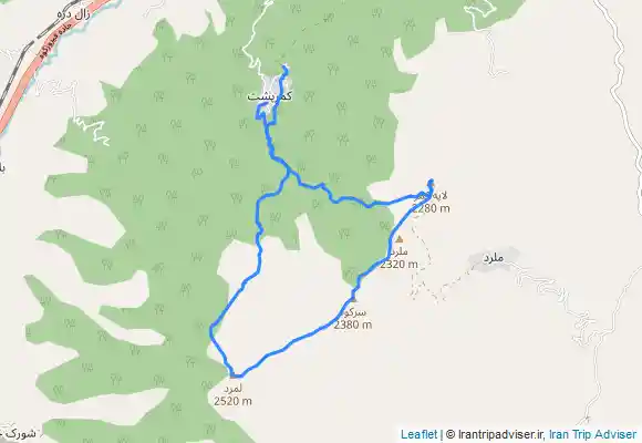 ترک جی پی اس کمرپشت به سرکوه و عباسعلی