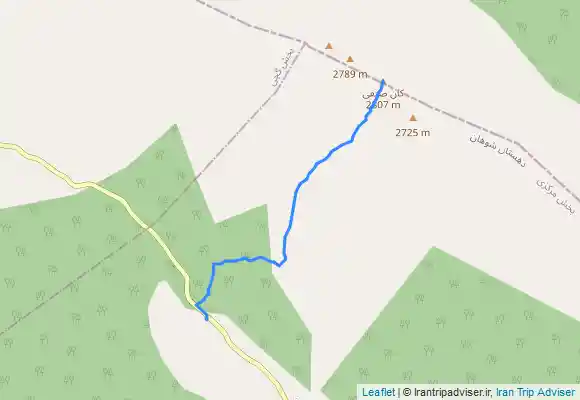 ترک جی پی اس قله کان صیفی مسیر جنوبی