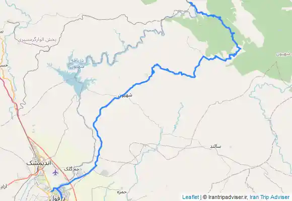 ترک جی پی اس talezang to abshar shevi dezful از تله زنگ به آبشار شوی و در ادامه بسمت دزفول