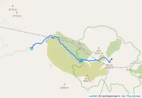 ترک جی پی اس قله تفتان