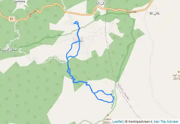 ترک جی پی اس Langarقله ی شاهدژ از روستای لنگر