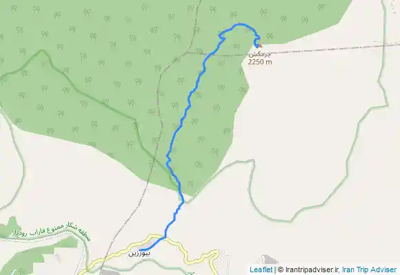 ترک جی پی اس فرود از قله چرمکش