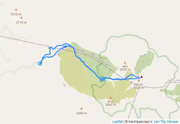 ترک جی پی اس قله تفتان