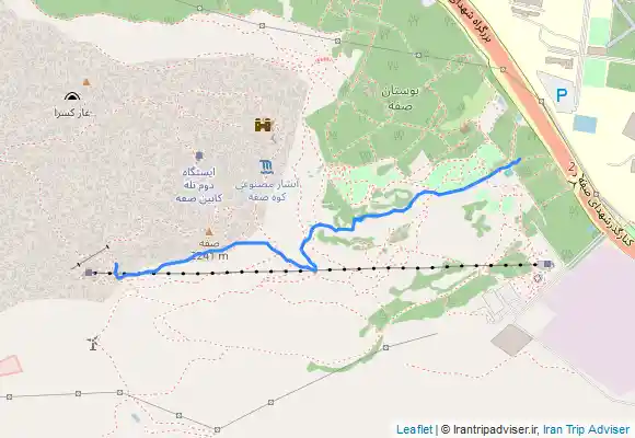 ترک جی پی اس مسیر هفت تپه به تله کابین صفه
