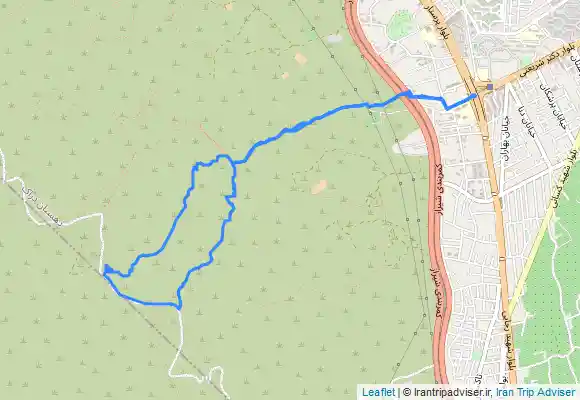 ترک جی پی اس شیراز ، دراک ، زیگ زاگ دو به پناهگاه و فرود دره سه کاج