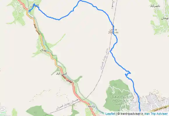 ترک جی پی اس کوه نوردی از لواسان عسلک قله ورجین و به سمت جاده قشم روستای کلوگان