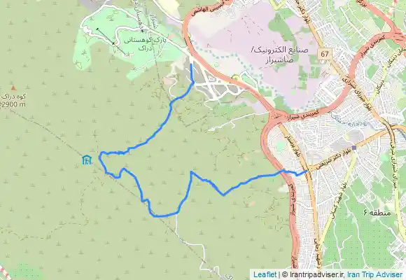 ترک جی پی اس شیراز ، دراک ، صعود از برف فروشان دره فراخ به گوسفند سرا و فرود به زیگ زاگ