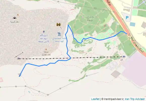 ترک جی پی اس ارتفاعات صفه. ورودی تا گردنه باد(توربین بادی)