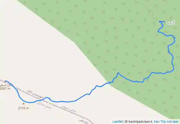 ترک جی پی اس ایلام ـ قله کان‌صیفی از جبهه شمالی