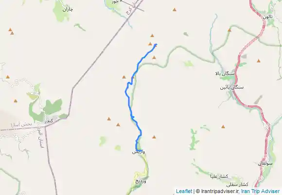 ترک جی پی اس پهنه حصار و چشمه شاهي از واريش