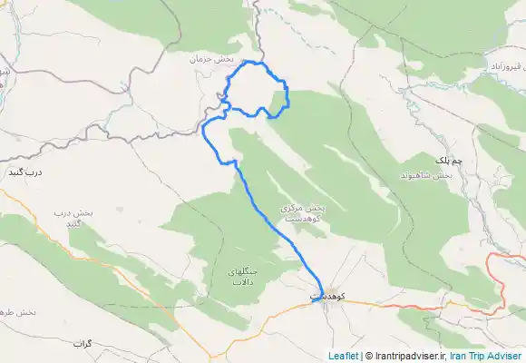 ترک جی پی اس تنگه زیبای شیرز از روستای گدارگه