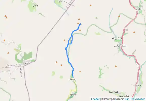 ترک جی پی اس از واریش به قله پهنه حصار