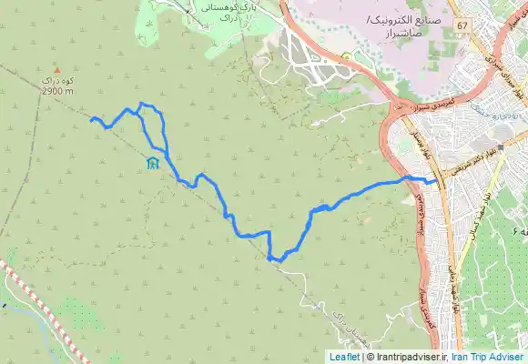 ترک جی پی اس میدان احسان، پناهگاه غدیریه، پناهگاه امیریه، قله دراک