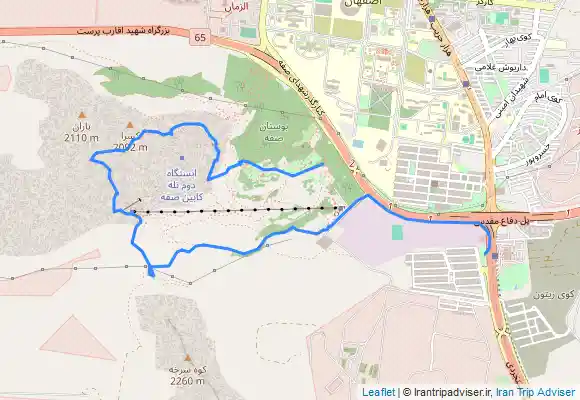 ترک جی پی اس دور کوه صفه و برگشت از دامنه کوه شیطان مورخ ۹۹.۸.۸
