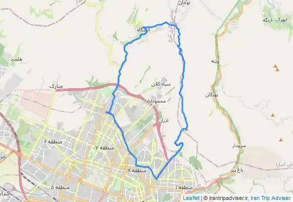 ترک جی پی اس خط الراس بیجی به دوبرار فرود از اتشگاه