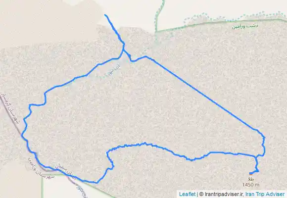 ترک جی پی اس قله طلا به روش اکتشافی از مسیل رود خانه