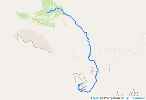 ترک جی پی اس قله گل اندام ایرا