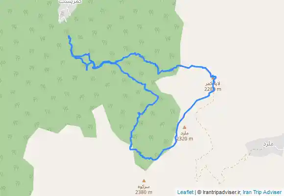 ترک جی پی اس کمرپشت قله امامزاده عباسعلی و لمرد