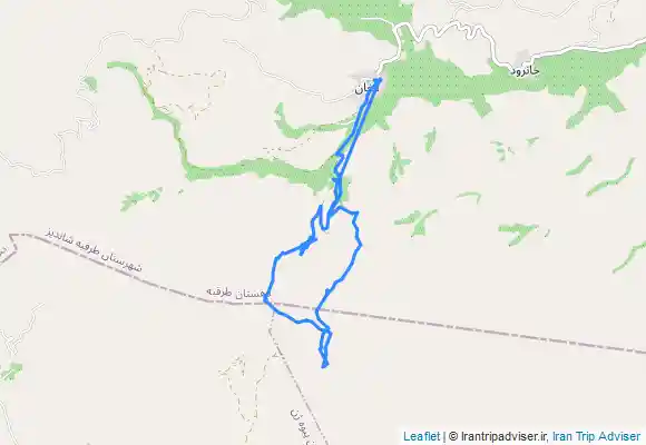 ترک جی پی اس مسیر صعود غار مغان ، قله مغان و قله دوشاخ . فرود از دره ننه ایرج