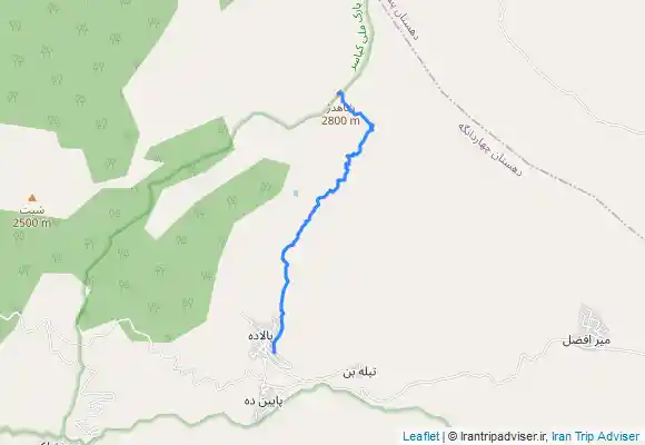 ترک جی پی اس ساری کیاسر بالاده  قله شاهدژ